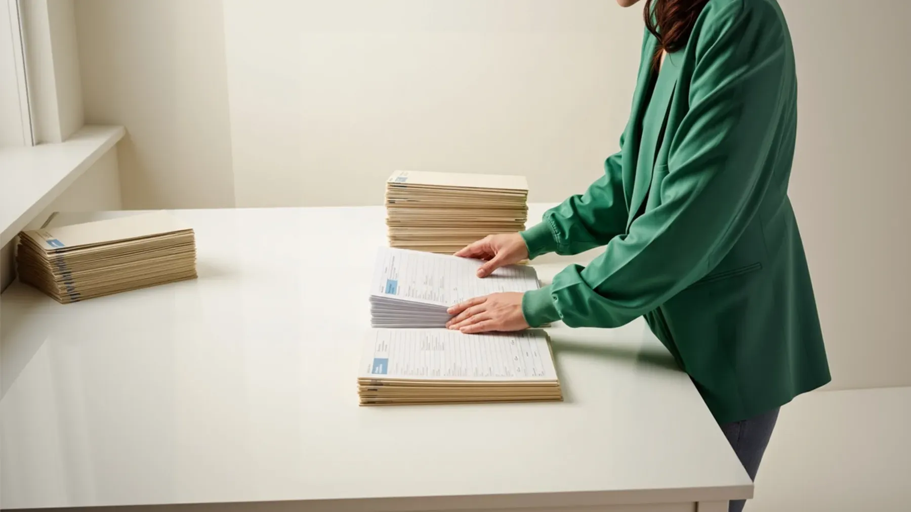 An archivist sorting acquisition records, where a missing detail can connect a present excavation to an older removal.
