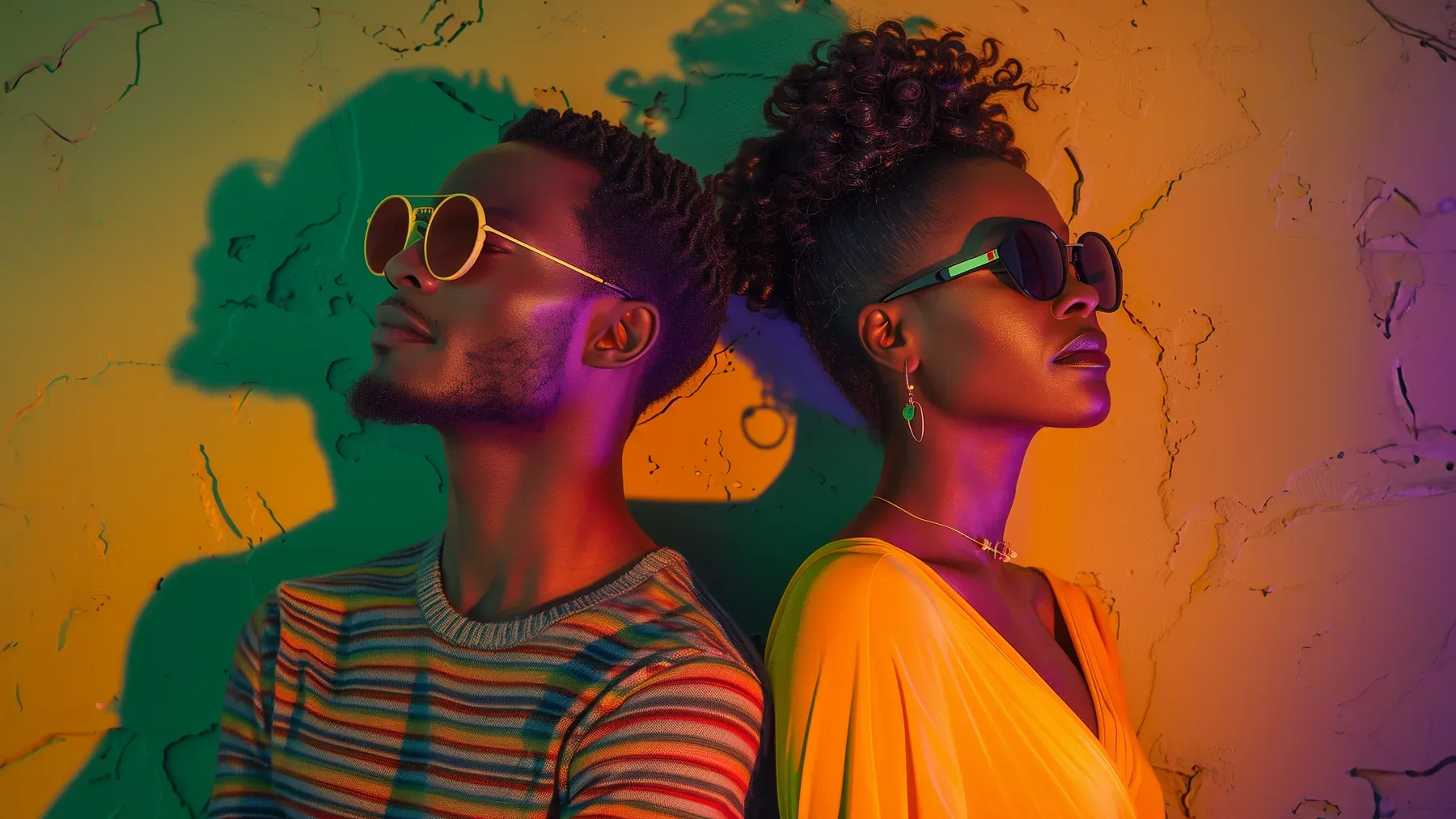 A stylish couple presenting a coordinated public image, where appearance can suggest intimacy while concealing how the relationship actually works.