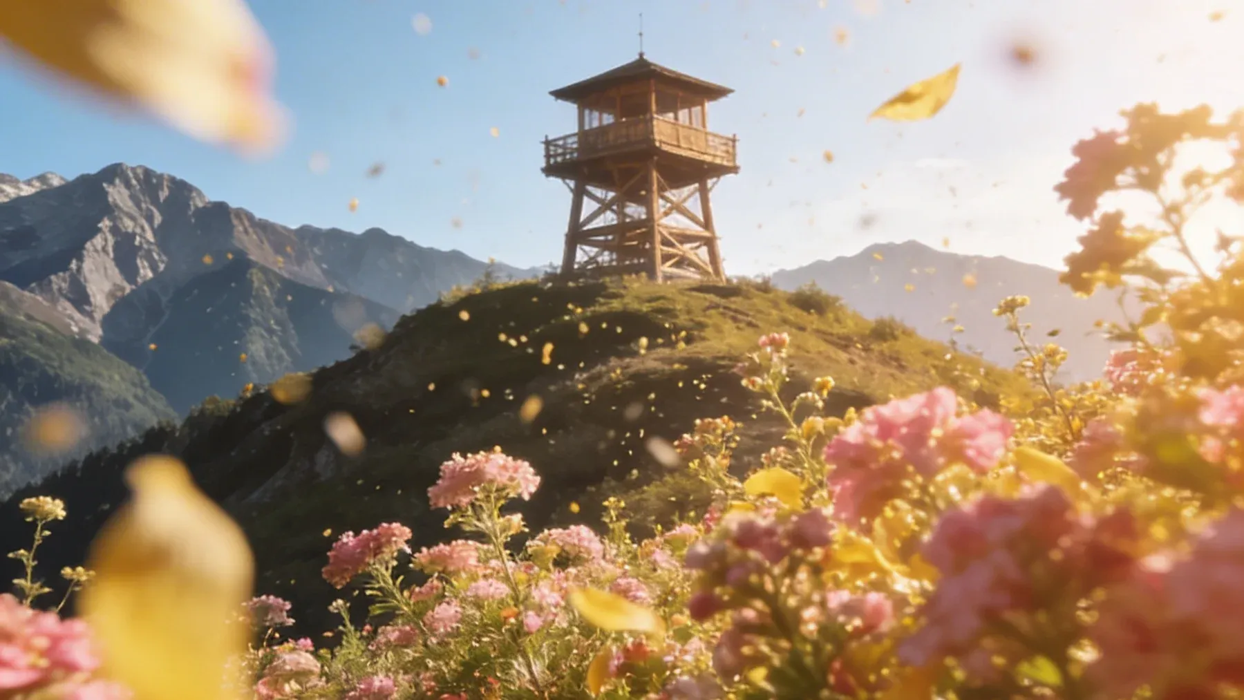A fire lookout watching a distant landscape, where present responsibility is shaped by an earlier lesson about warning others.