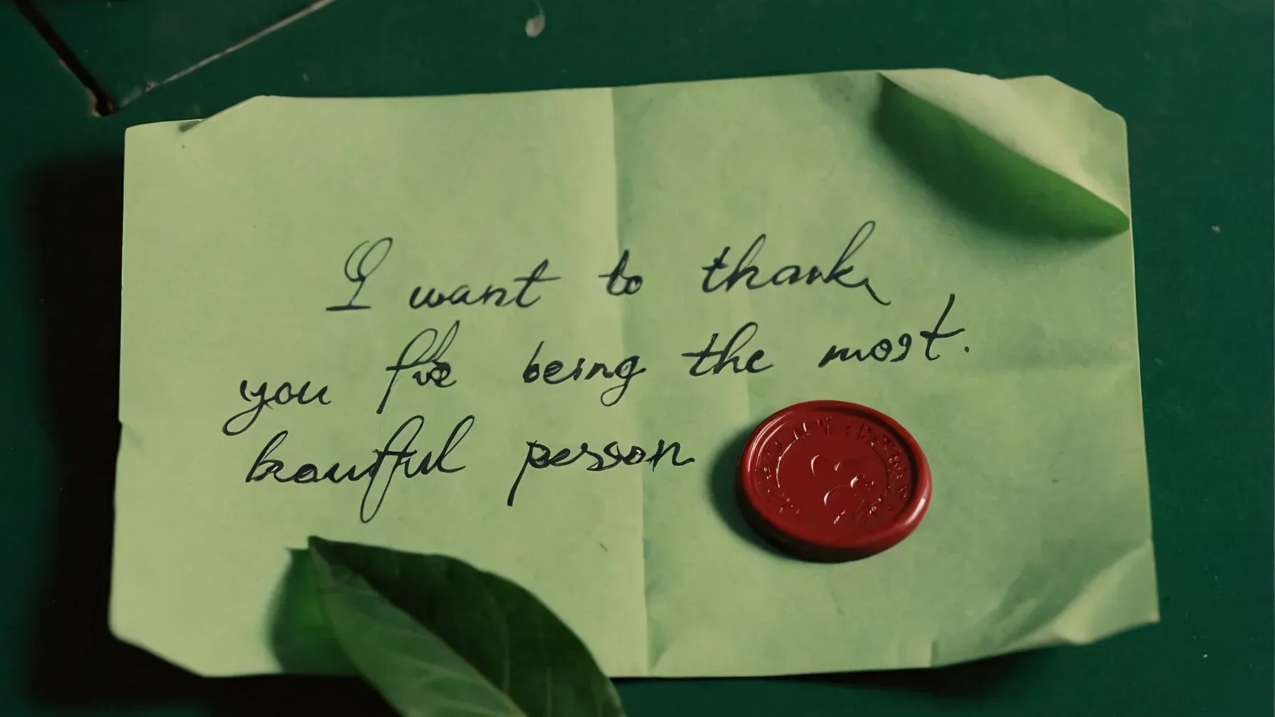A handwritten note sealed on a table, representing how private words become evidence, obligation, and a choice for the person who receives them.
