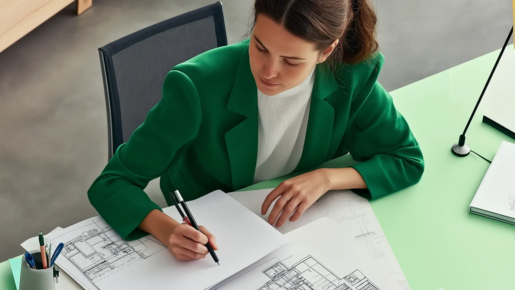 An architectural plan giving the viewpoint character a stable baseline against which one physical inconsistency can become meaningful evidence.