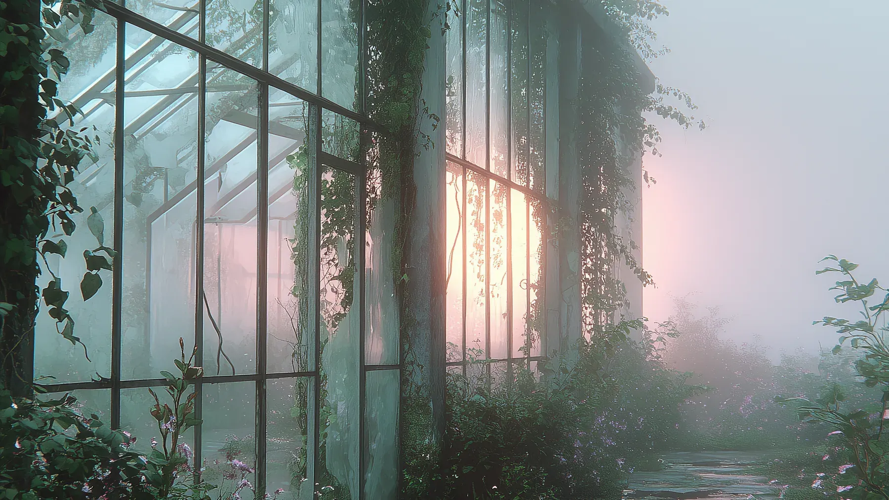 An overgrown greenhouse gives the opening exchange a concrete place, disputed evidence, and an inspection deadline without requiring explanatory dialogue.
