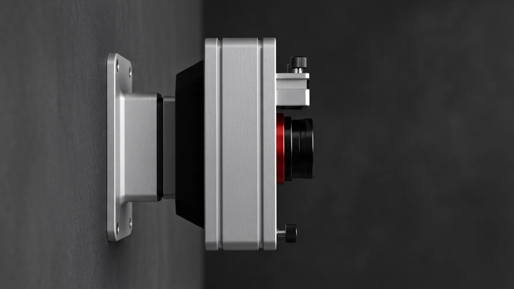 A wall-mounted sensor represents the invisible layer of domestic access where logs, permissions, power, and remote control can contradict what a room appears to show.