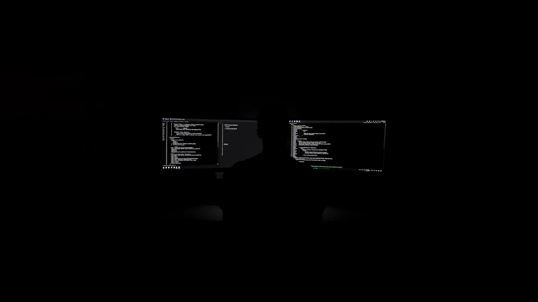 A silhouetted worker sits before two glowing monitors, representing separate channels that continue making demands on the same person.
