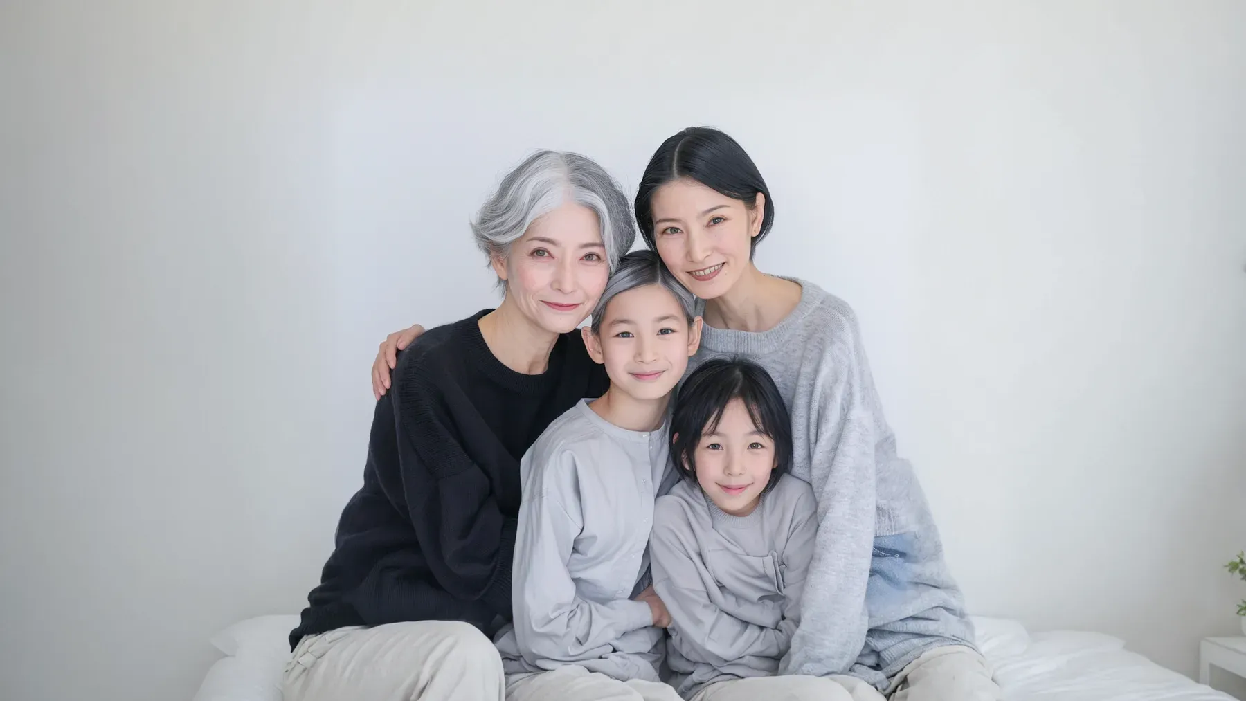 Several generations pose closely together, representing the wider family network that can carry affection, history, messages, and pressure.