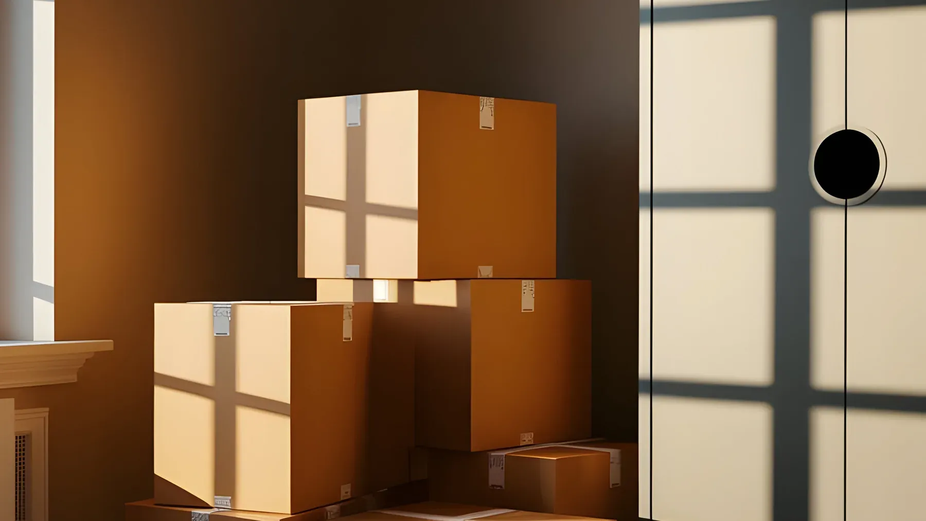Moving boxes in late sunlight showing how practical change can carry memory into a different life.