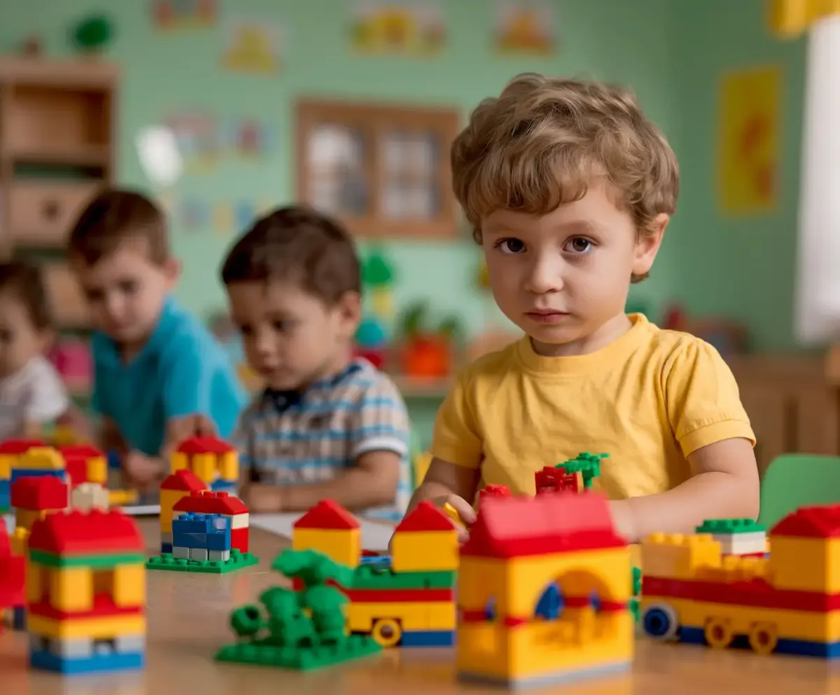 Wooden building blocks stacked into a structure, the craft of assembling a story.