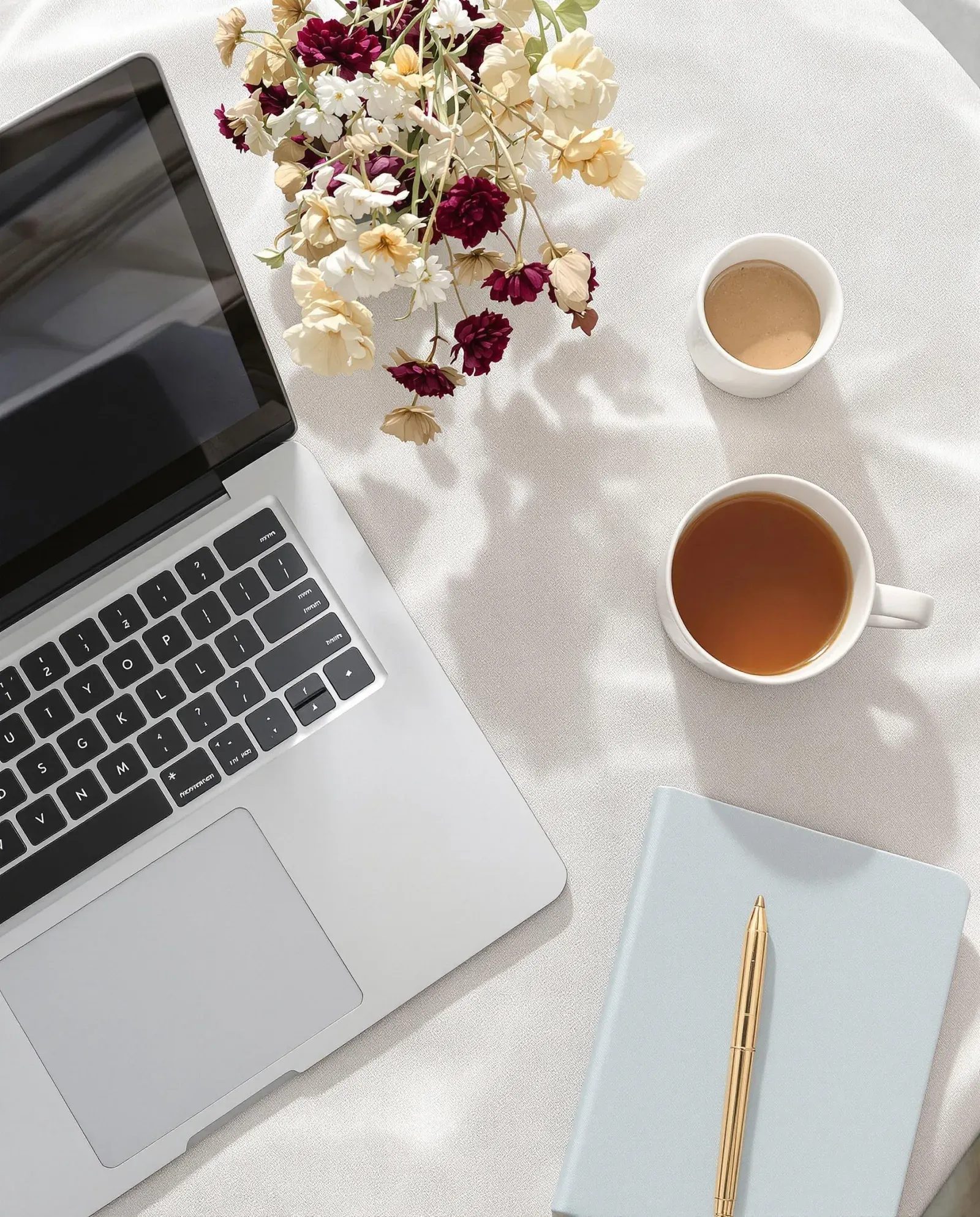 A laptop and open notebook ready for an inside-out novel plan that connects private change with visible action.