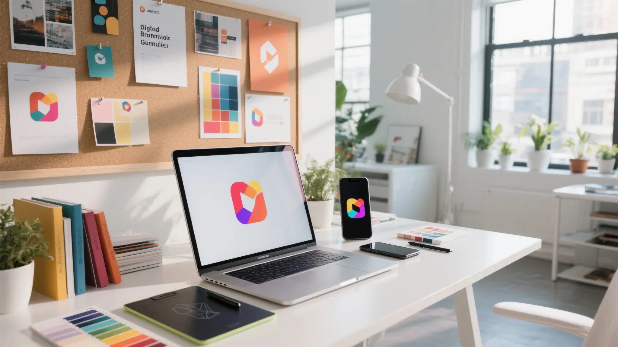 A carefully arranged creative desk with sketches and tools, representing the difference between assembling a custom system and entering a purpose-built studio.