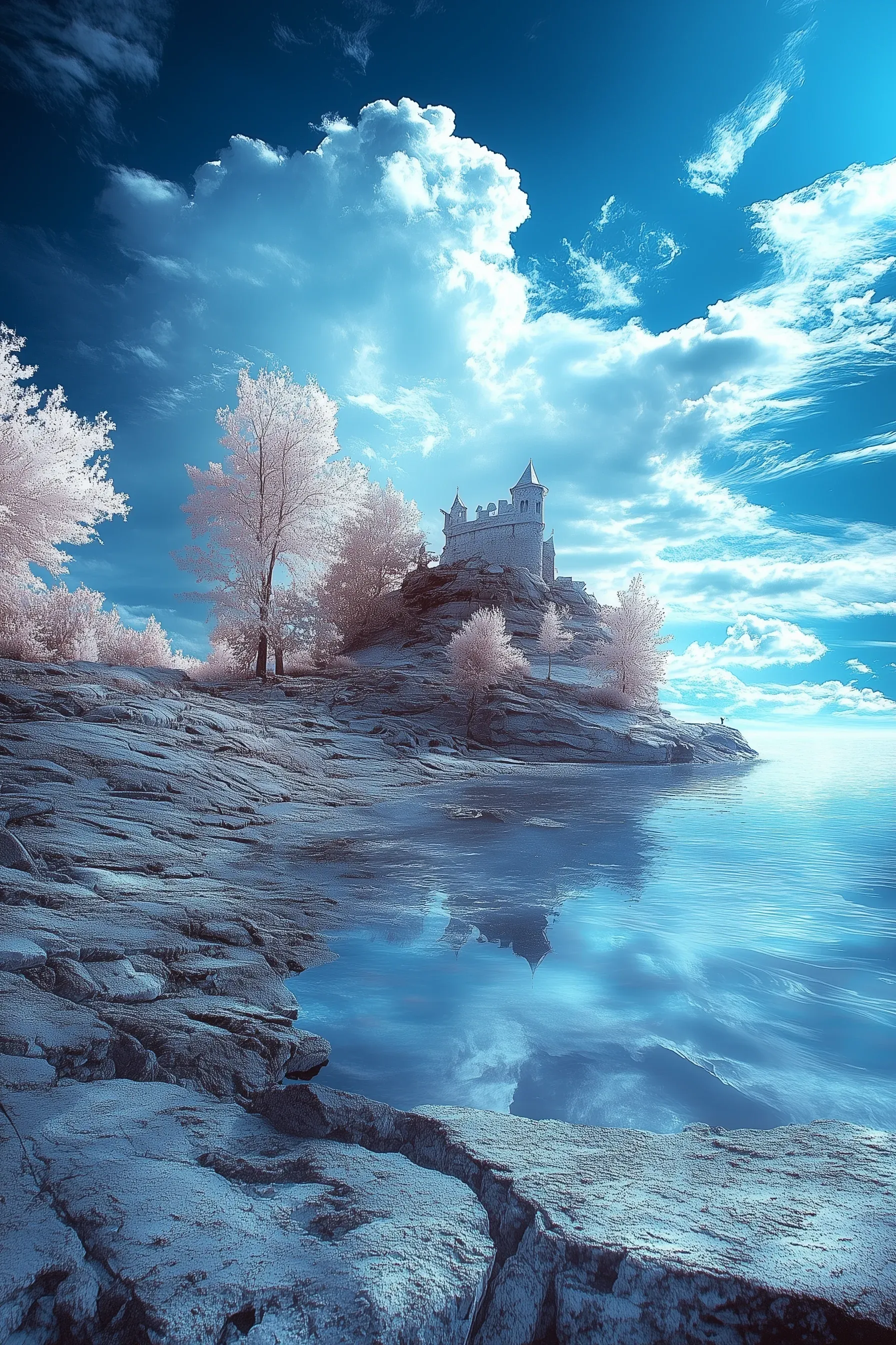 A fictional landscape representing worldbuilding that becomes pressure on characters, relationships, and scenes.