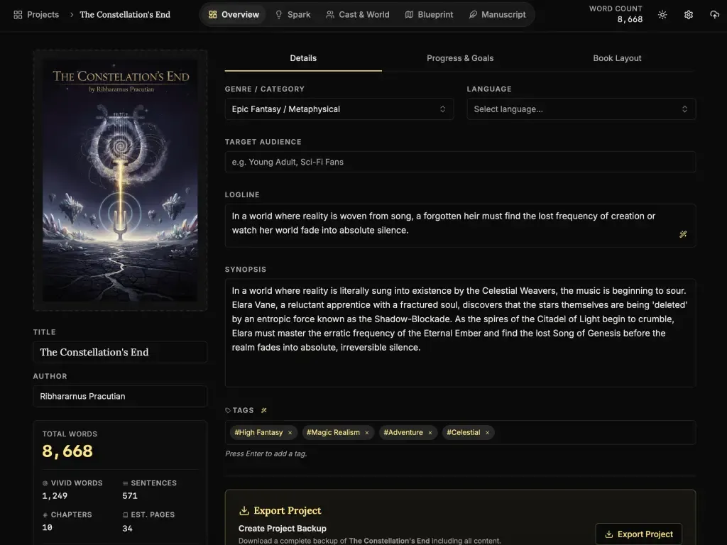 NovelOS Studio interface preview