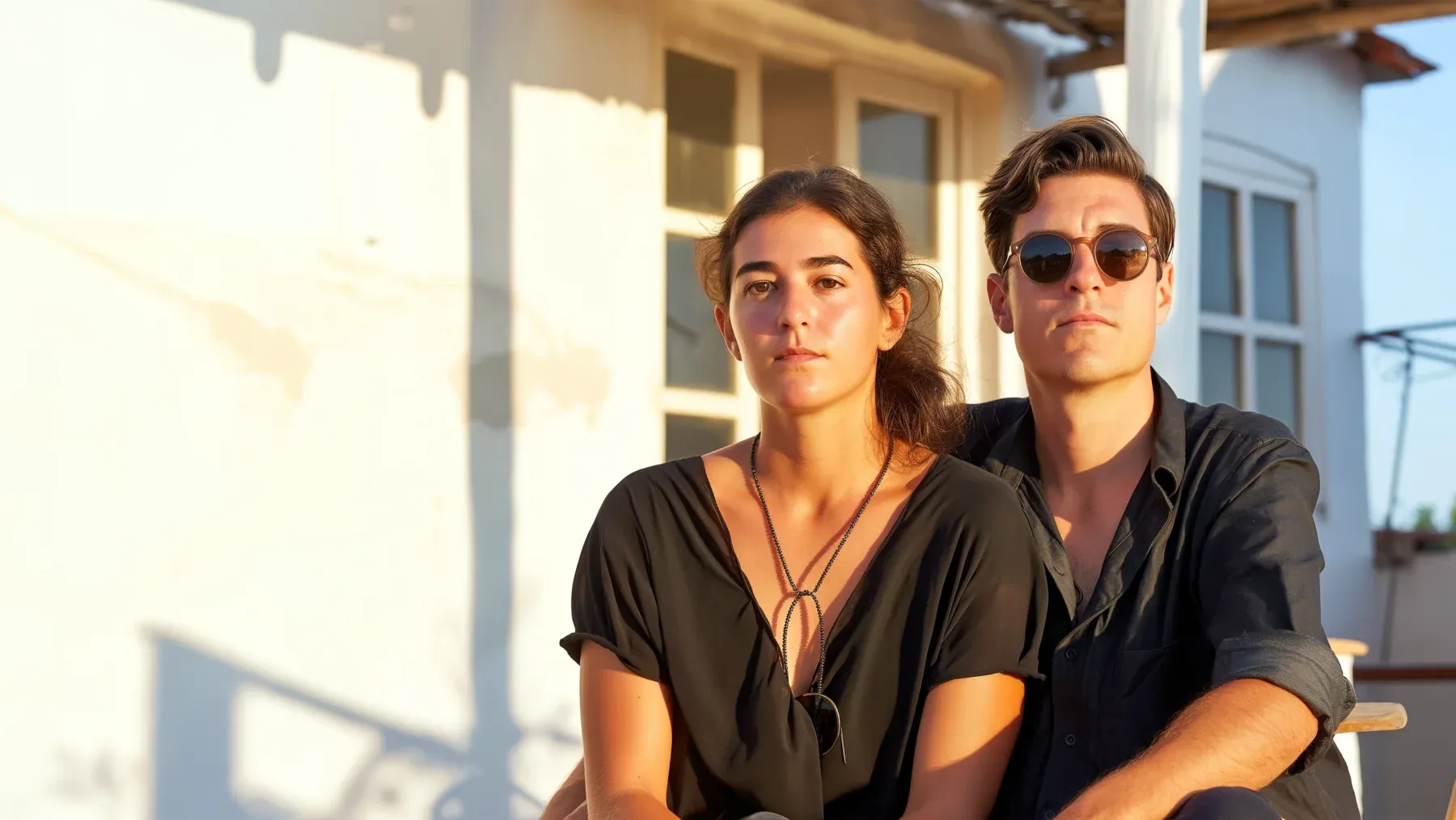 Two friends sitting together in quiet sunlight, representing support that stays present without taking control of the distressed person's choices.