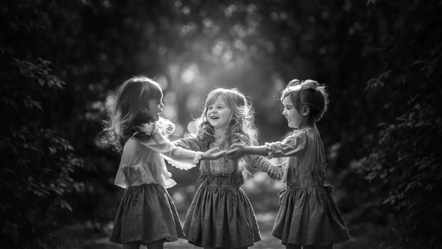 Children run and play together outdoors, representing peer life and ordinary participation restored alongside continuing family love.