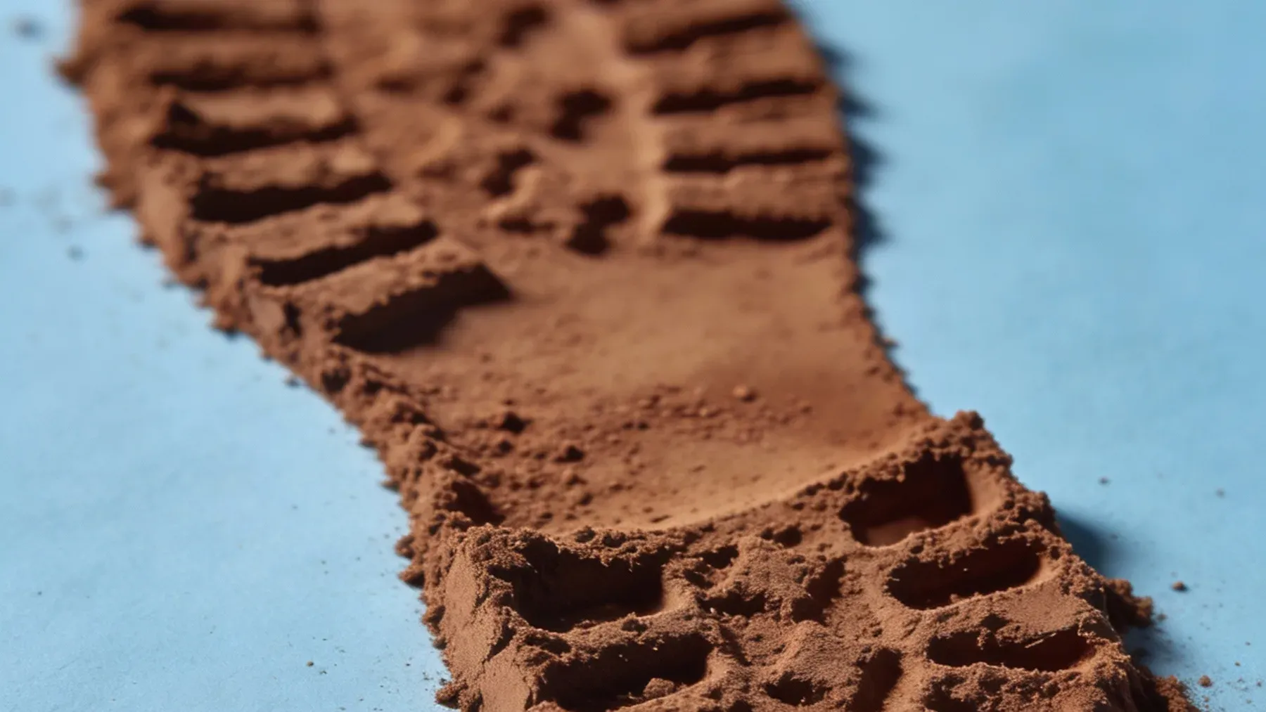 A shoe impression in loose material shows why fragile observations require prompt protection and careful interpretation.