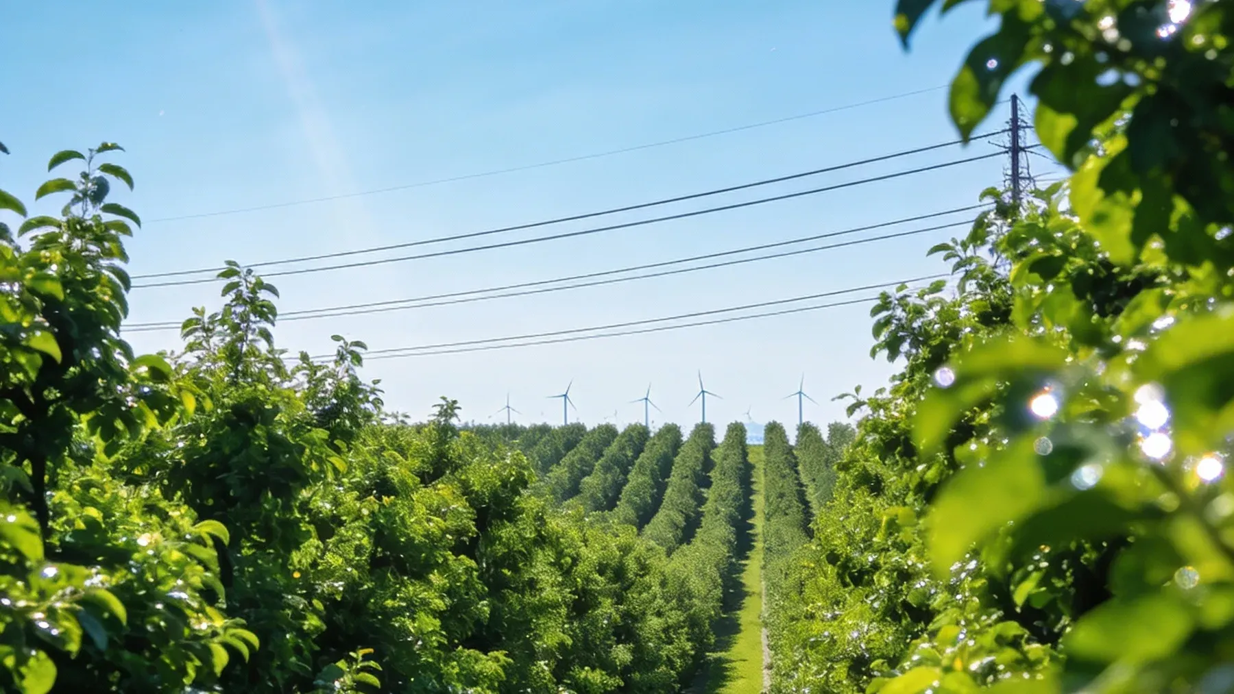Rows of orchard trees represent the objective story that every character sees from a different position.