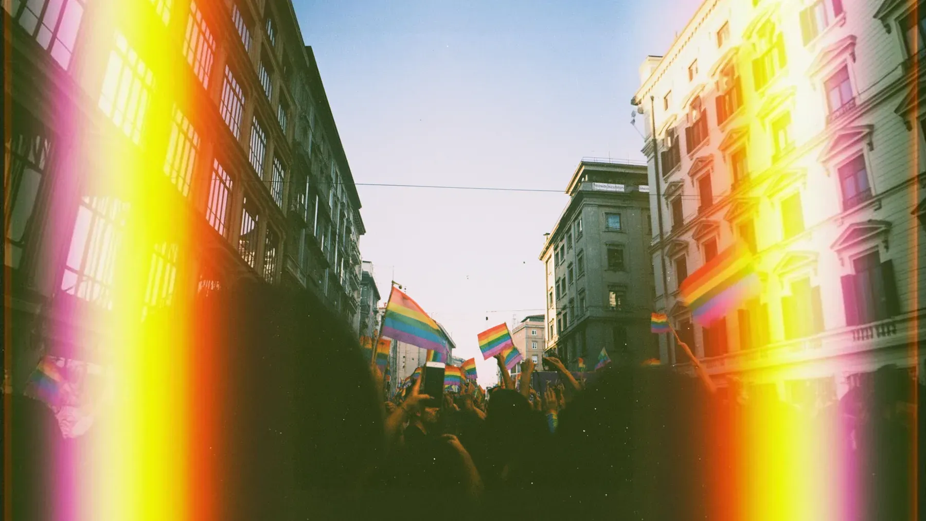 A public demonstration filling a city street, showing how a rebellion becomes visible when separate constituencies act together.