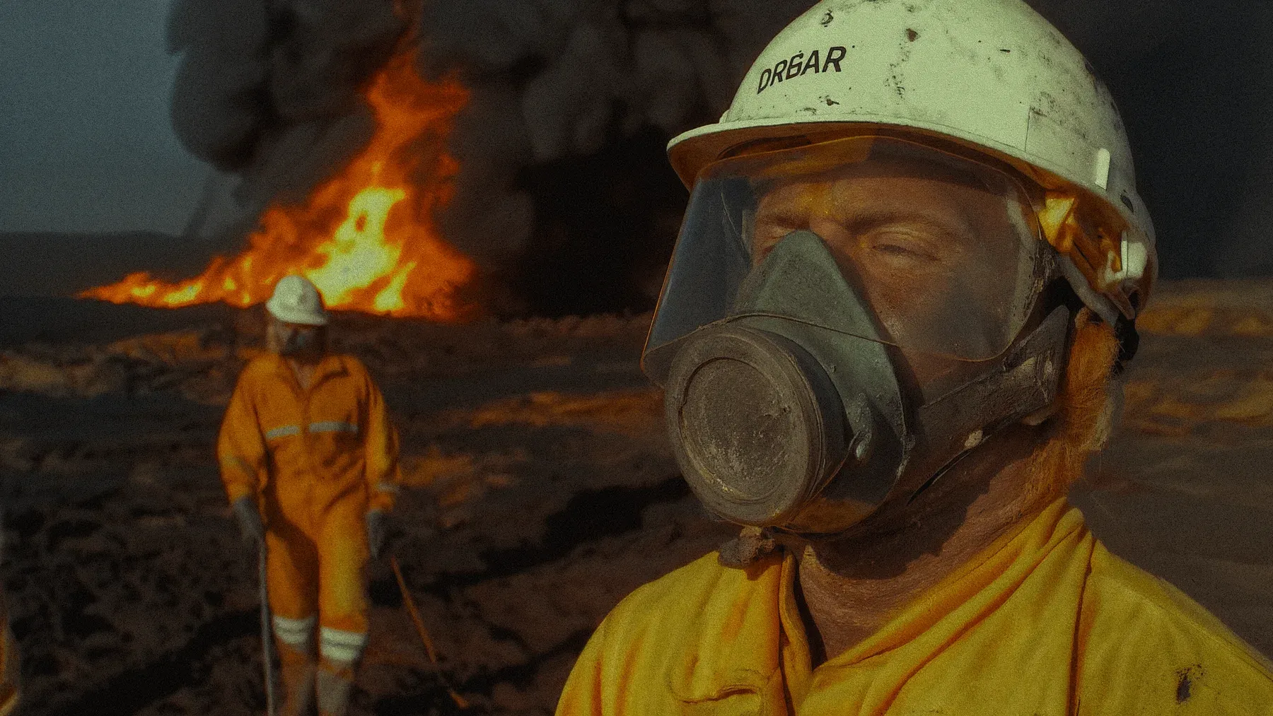 Workers in protective equipment face an active industrial hazard, showing why rescue begins with understanding conditions before adding another person to them.