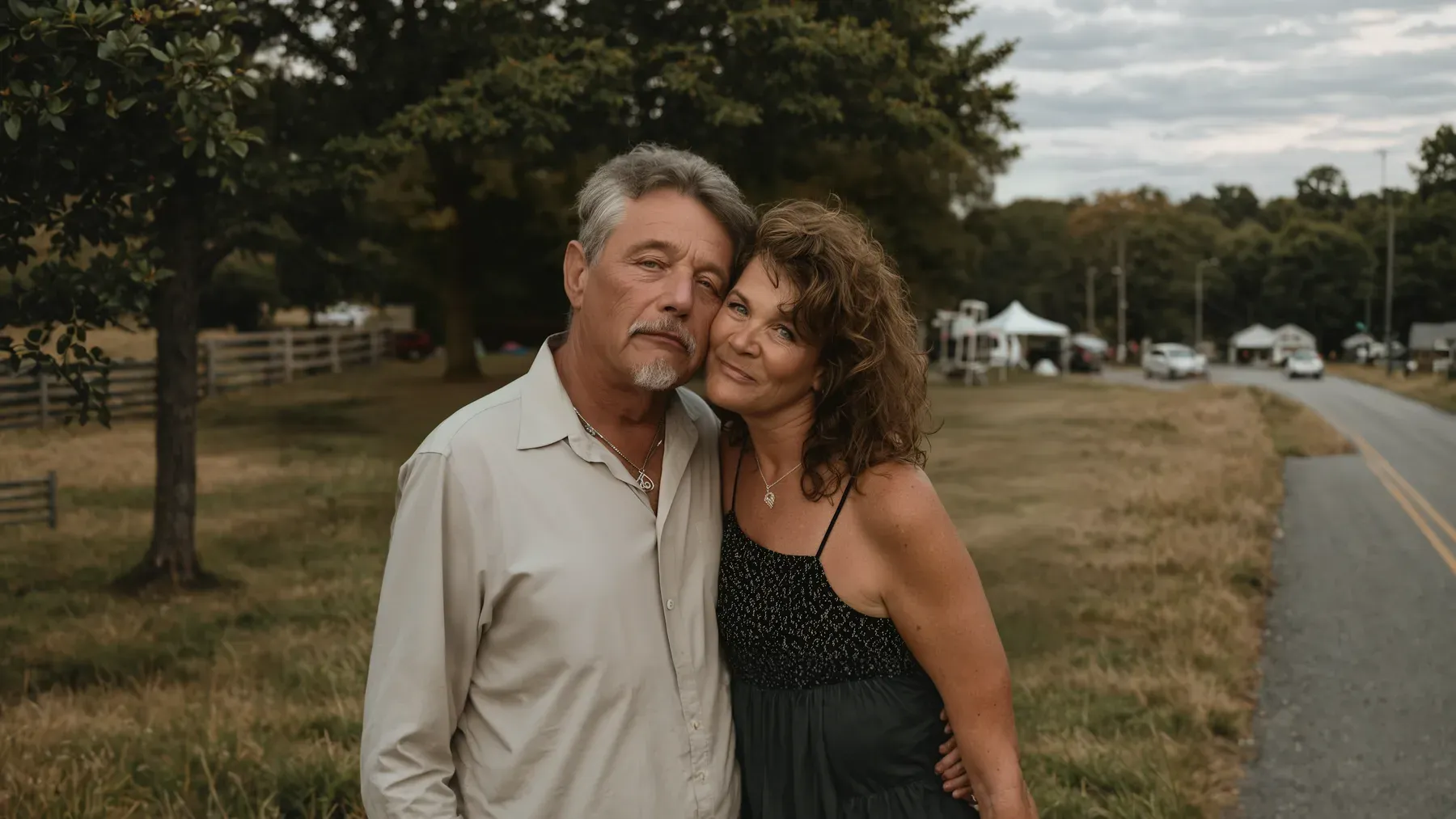 A mature couple stands together after years of separate experience, representing reunion as a chosen future rather than a return to youth.