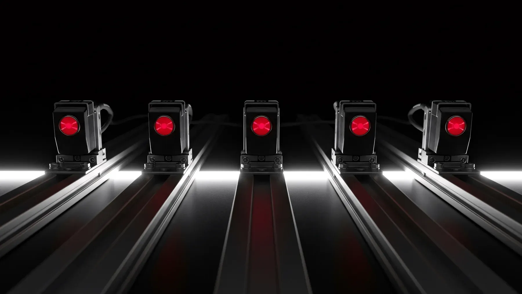 A row of red warning devices illustrates how repeated signals need a changing consequence rather than identical emphasis.