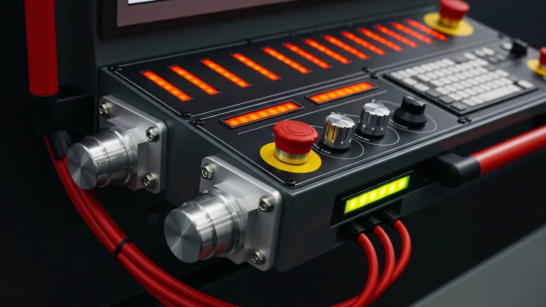 A control panel makes option loss concrete: each failed system changes what the protagonist can still attempt before the governing question is answered.