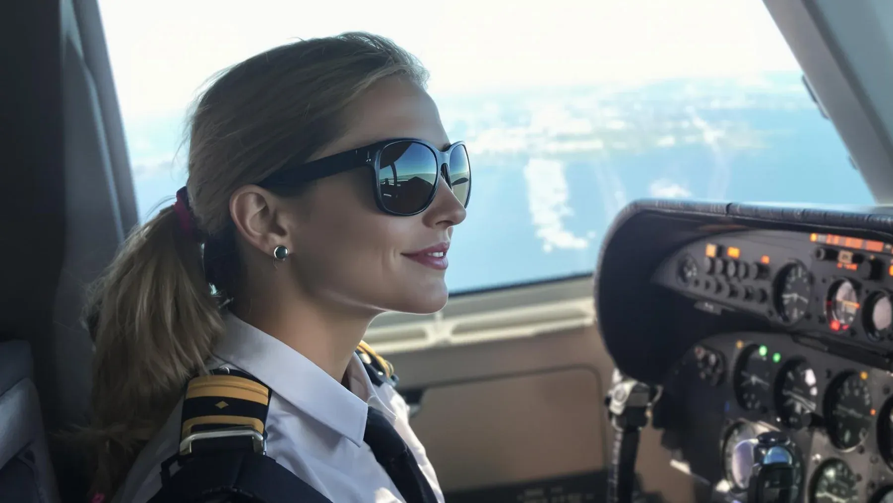 A pilot alone in a cockpit, representing the point where supervised technique must become an independent decision.