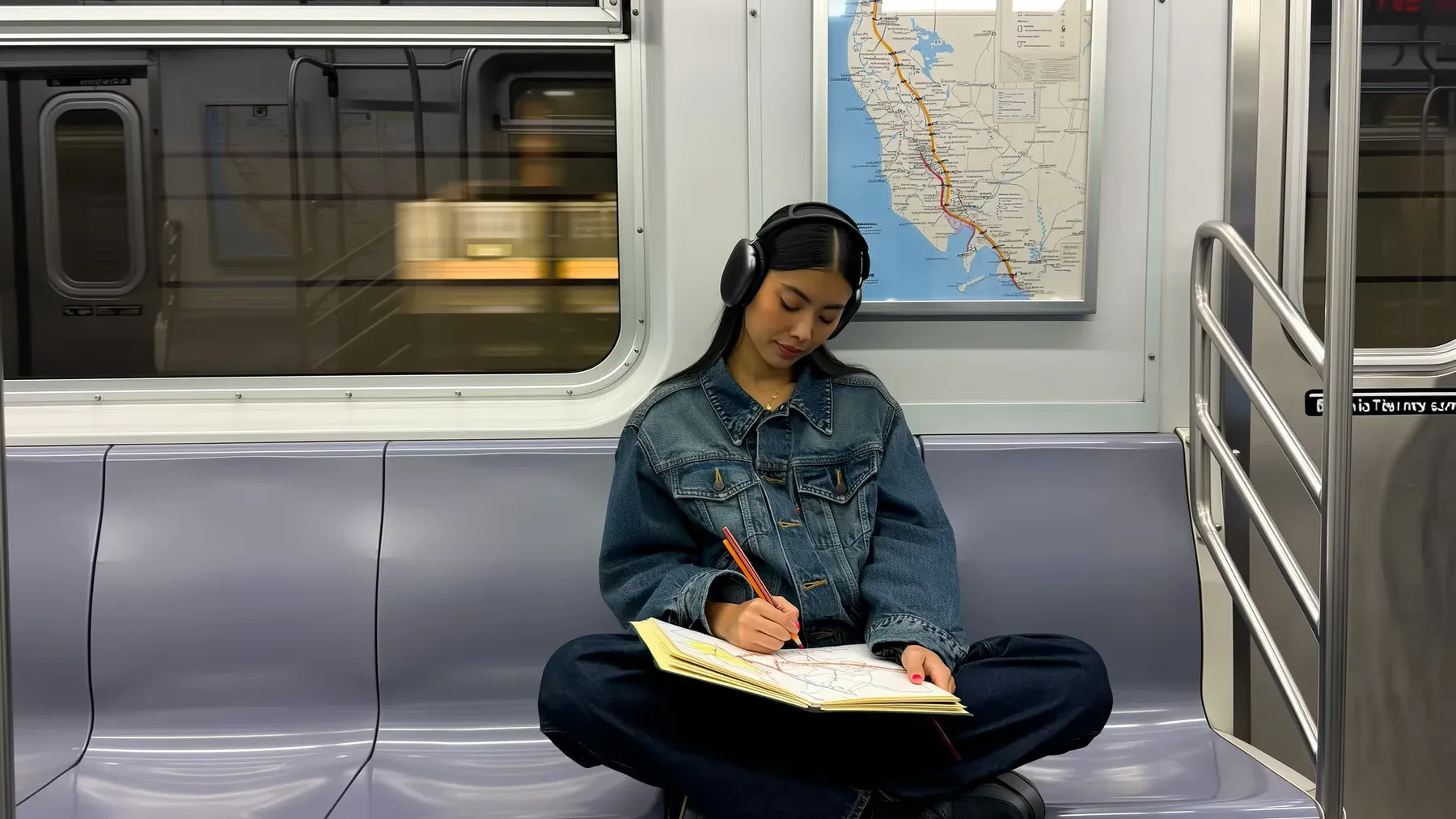 A writer compares the journey's departure and arrival states before deciding which miles belong on the page.