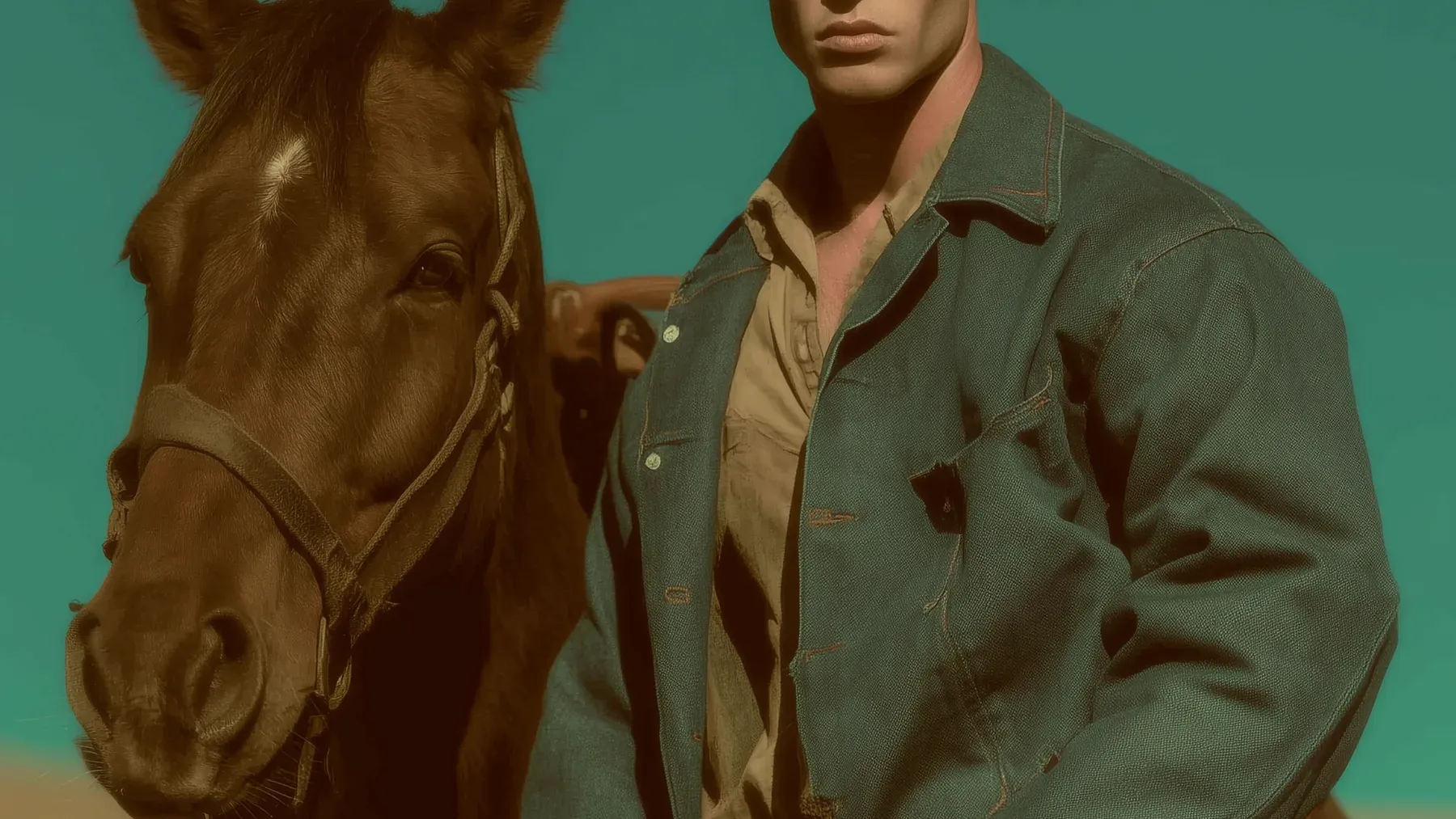 A ranch worker beside a horse, representing the daily competence and responsibility that give the romance its foundation.