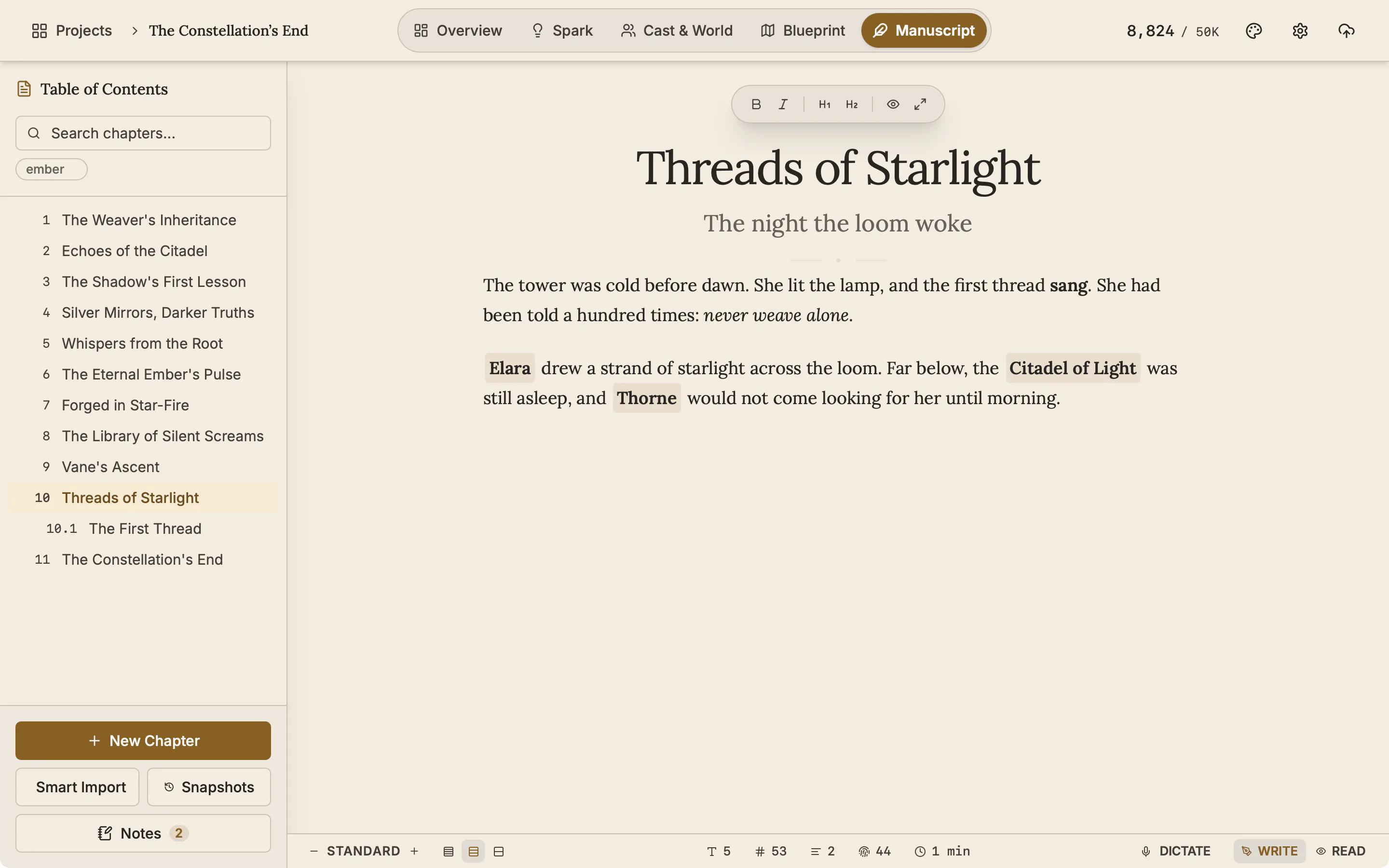 A chapter open with its subtitle under the title.
